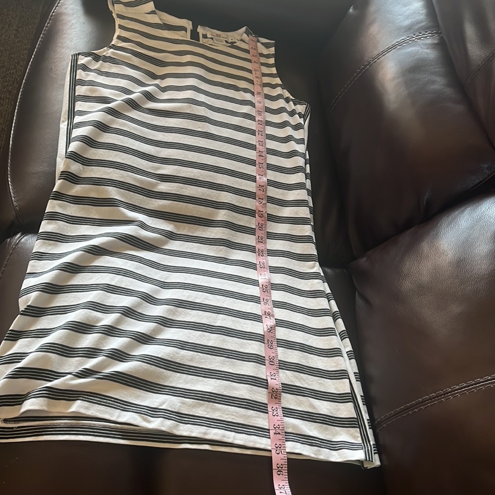 Vineyard Vines Women’s Black White Stripe Sleeveless Jersey Knit Shift Dress M - Picture 8 of 12